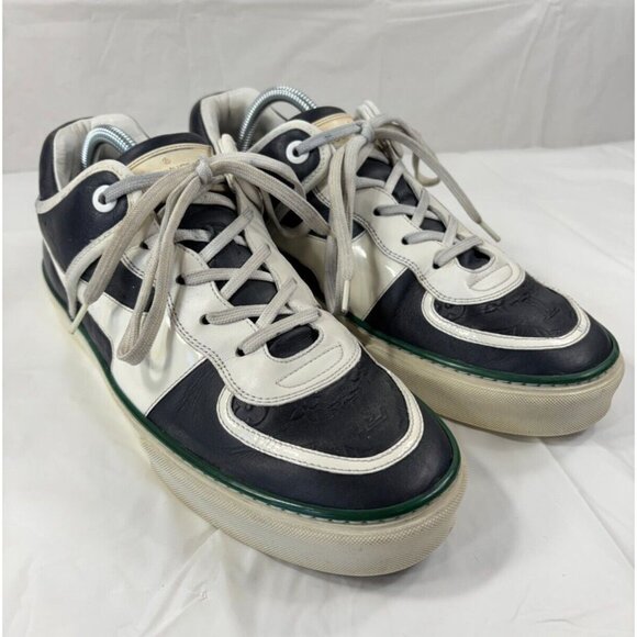 Louis Vuitton Tower Low Top Dark Blue/White Leather Sneakers Mens Size 8 - Picture 1 of 16